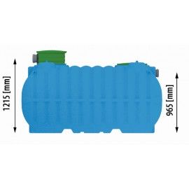 Zbiornik wodę Deszczówkę 5000 l Flat NIski Filtr